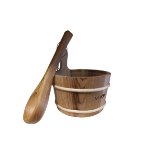 Vedro i kutlača za saunu Nero 4L Crveni kedar W-B003 